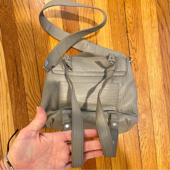 All Saints Vincent Blue/Gray Leather Backpack - Picture 7 of 16